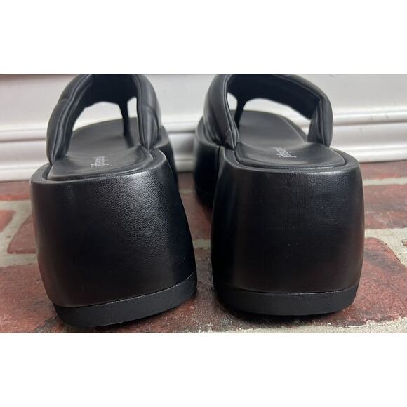 Jeffrey Campbell Black Crybaby Platform Thong Sandals Flip Flops 90s Size 7.5 - Picture 8 of 11
